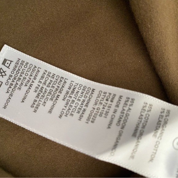 NWT Good American Cotton Exposed Seam Crop Long Sleeve Top 3 - Picture 9 of 11